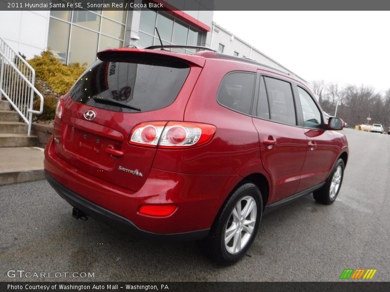 Sonoran Red / Cocoa Black 2011 Hyundai Santa Fe SE