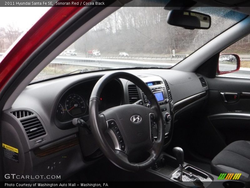 Sonoran Red / Cocoa Black 2011 Hyundai Santa Fe SE