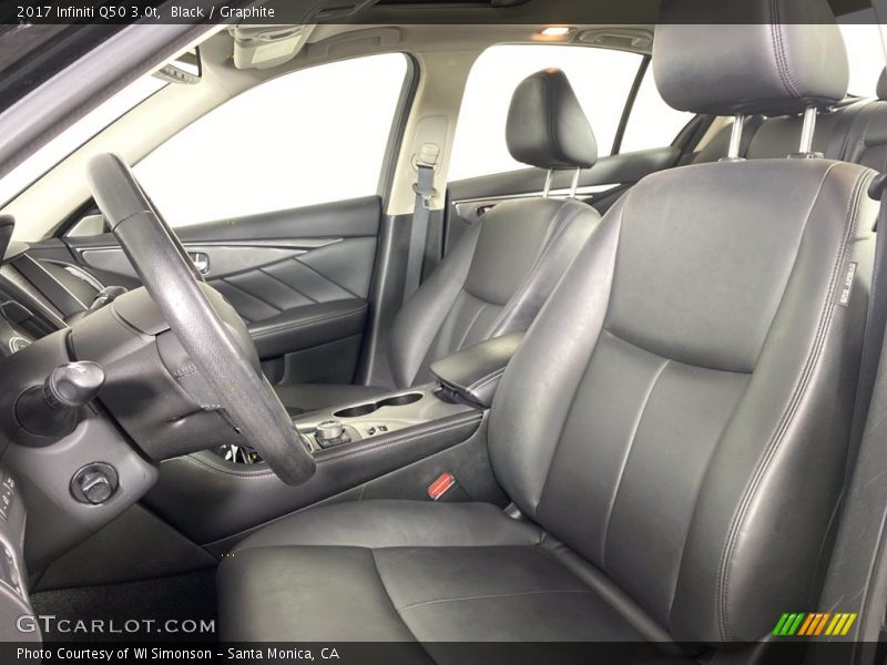 Front Seat of 2017 Q50 3.0t