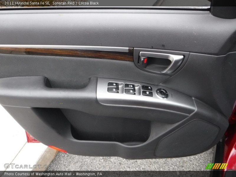 Sonoran Red / Cocoa Black 2011 Hyundai Santa Fe SE