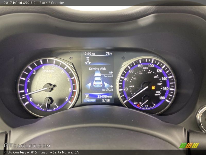 2017 Q50 3.0t 3.0t Gauges