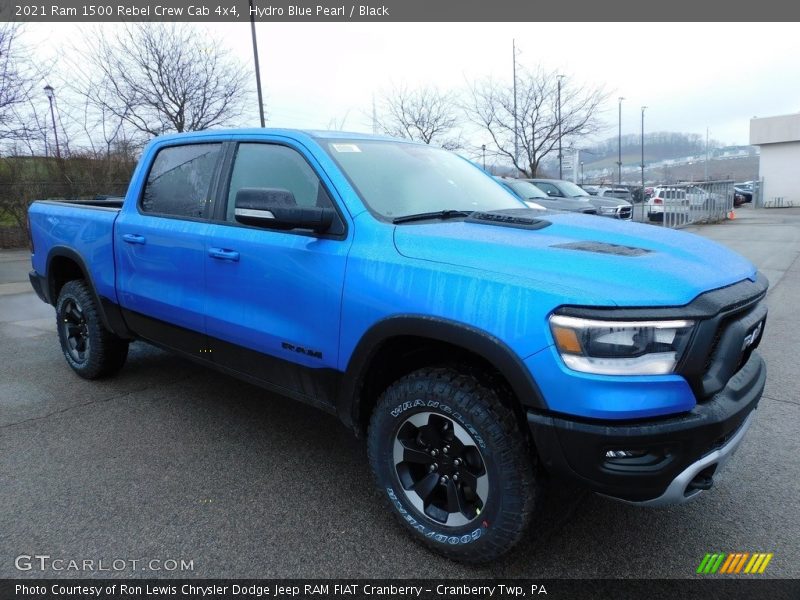 Hydro Blue Pearl / Black 2021 Ram 1500 Rebel Crew Cab 4x4