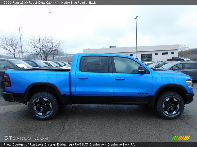 Hydro Blue Pearl / Black 2021 Ram 1500 Rebel Crew Cab 4x4