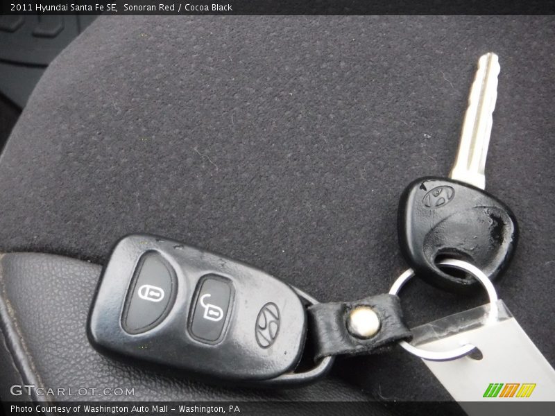 Sonoran Red / Cocoa Black 2011 Hyundai Santa Fe SE