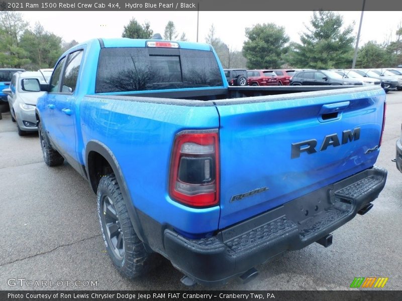 Hydro Blue Pearl / Black 2021 Ram 1500 Rebel Crew Cab 4x4