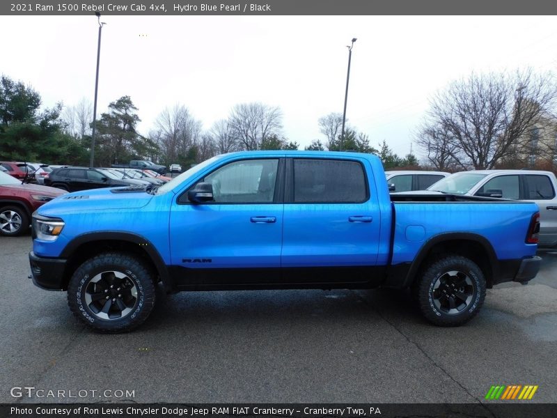 Hydro Blue Pearl / Black 2021 Ram 1500 Rebel Crew Cab 4x4