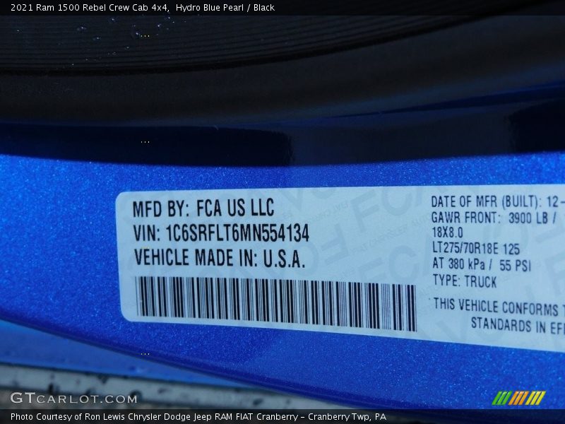 Hydro Blue Pearl / Black 2021 Ram 1500 Rebel Crew Cab 4x4
