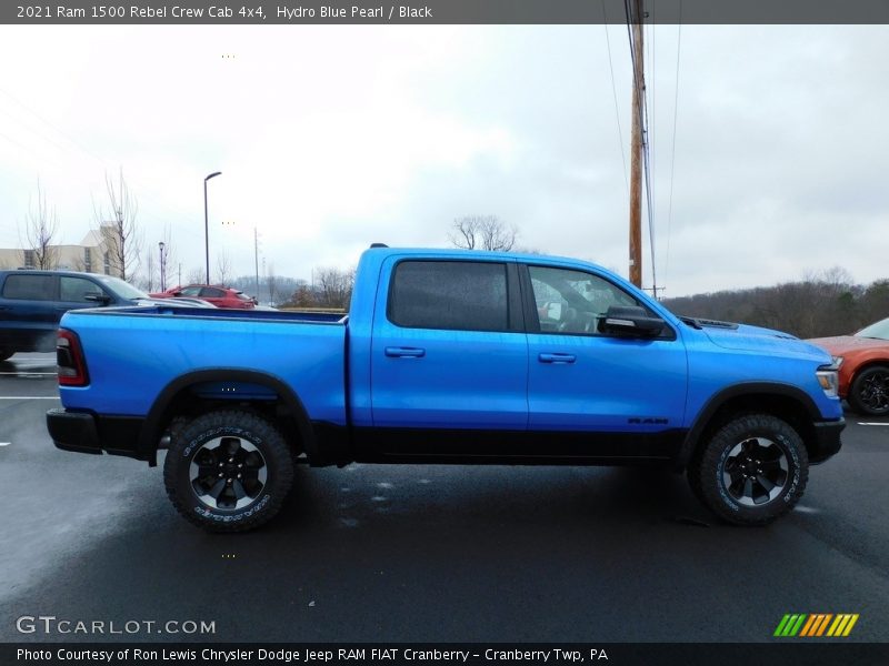 Hydro Blue Pearl / Black 2021 Ram 1500 Rebel Crew Cab 4x4