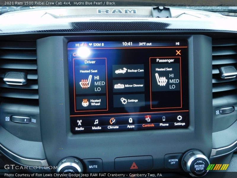 Controls of 2021 1500 Rebel Crew Cab 4x4