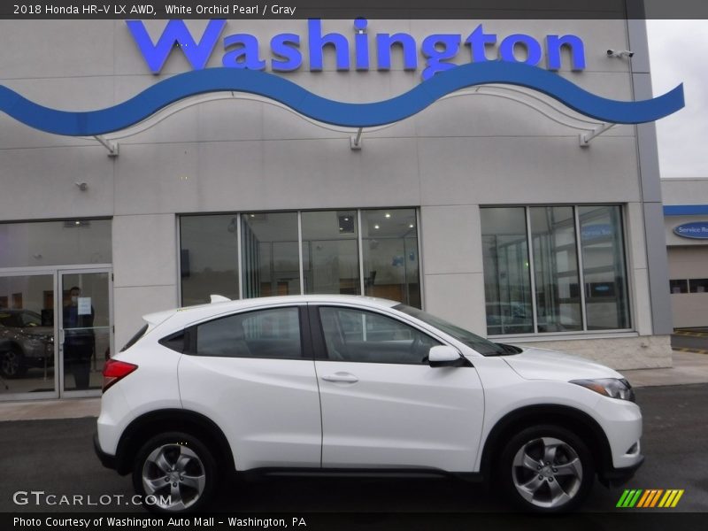 White Orchid Pearl / Gray 2018 Honda HR-V LX AWD