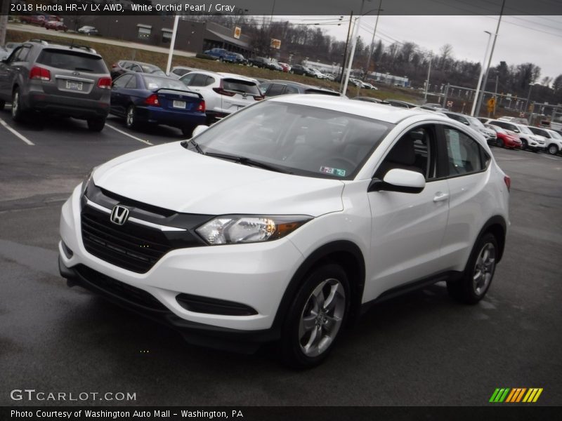 White Orchid Pearl / Gray 2018 Honda HR-V LX AWD