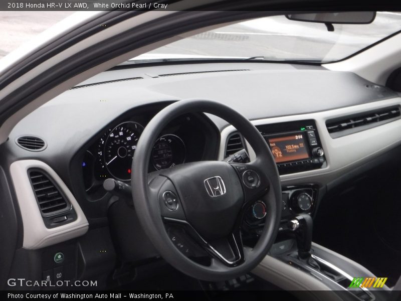 White Orchid Pearl / Gray 2018 Honda HR-V LX AWD
