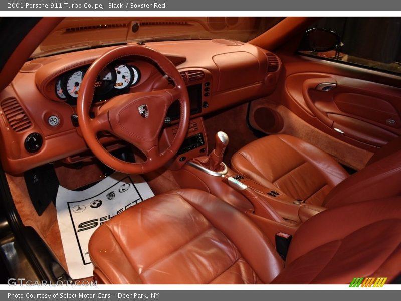 Black / Boxster Red 2001 Porsche 911 Turbo Coupe