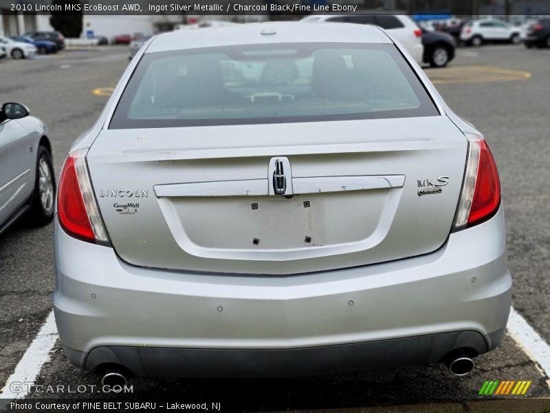 Ingot Silver Metallic / Charcoal Black/Fine Line Ebony 2010 Lincoln MKS EcoBoost AWD