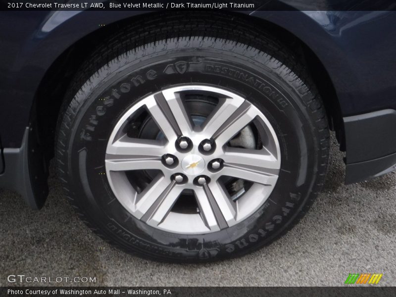 Blue Velvet Metallic / Dark Titanium/Light Titanium 2017 Chevrolet Traverse LT AWD