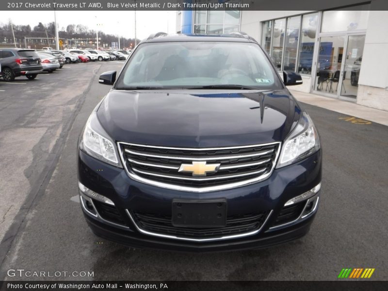 Blue Velvet Metallic / Dark Titanium/Light Titanium 2017 Chevrolet Traverse LT AWD