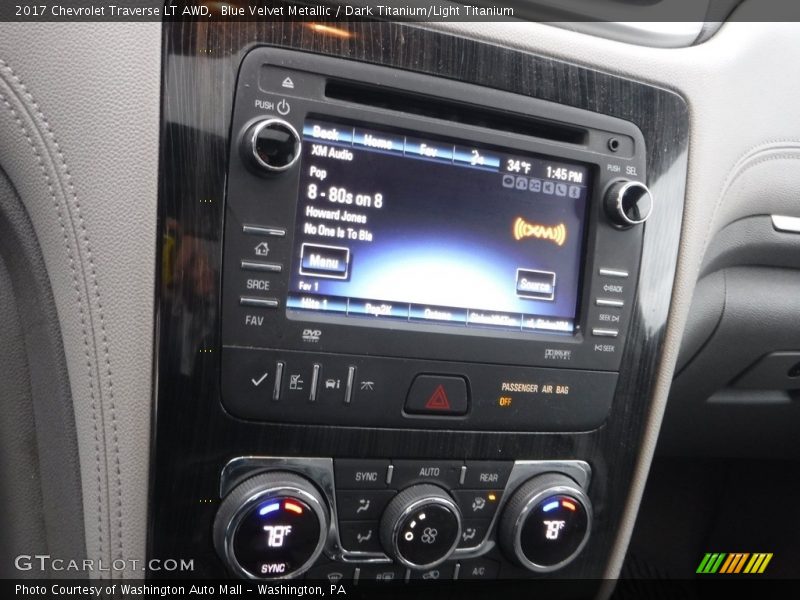 Blue Velvet Metallic / Dark Titanium/Light Titanium 2017 Chevrolet Traverse LT AWD