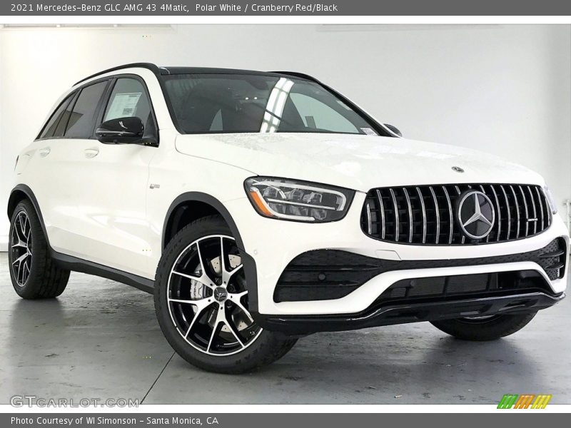 Polar White / Cranberry Red/Black 2021 Mercedes-Benz GLC AMG 43 4Matic