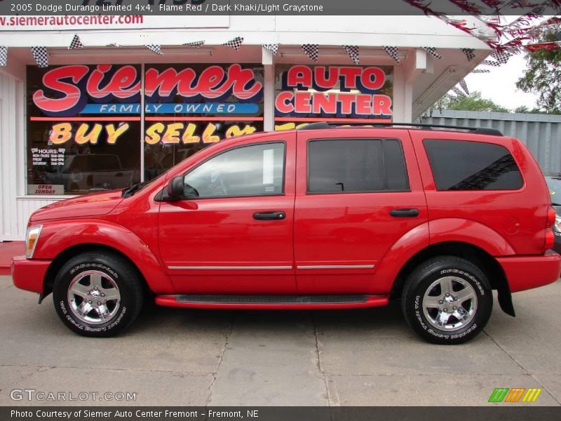 Flame Red / Dark Khaki/Light Graystone 2005 Dodge Durango Limited 4x4
