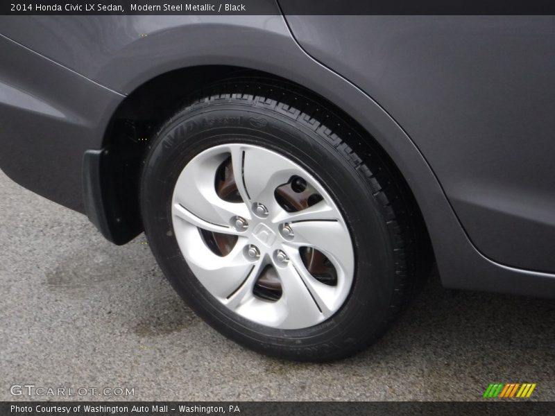 Modern Steel Metallic / Black 2014 Honda Civic LX Sedan