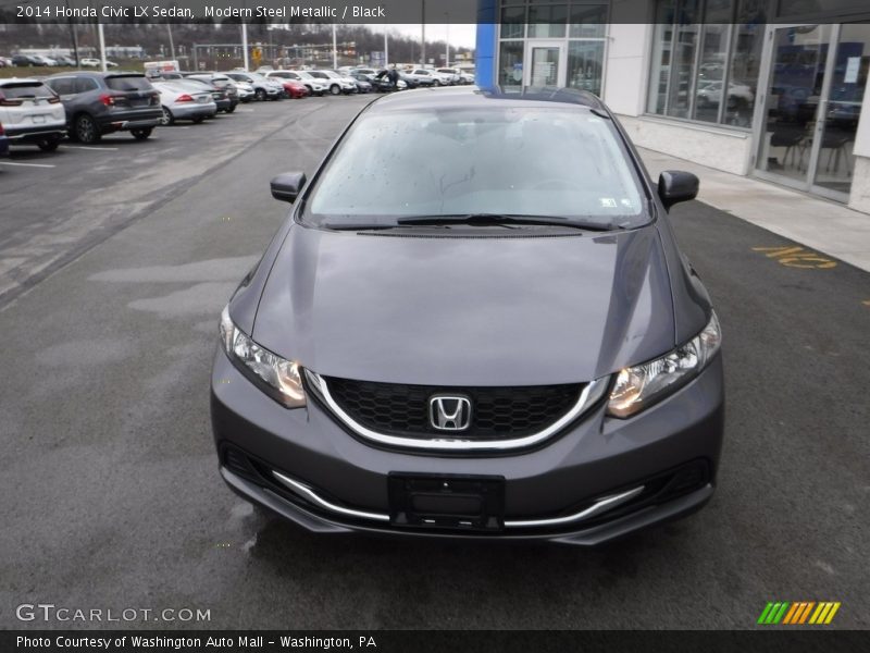 Modern Steel Metallic / Black 2014 Honda Civic LX Sedan