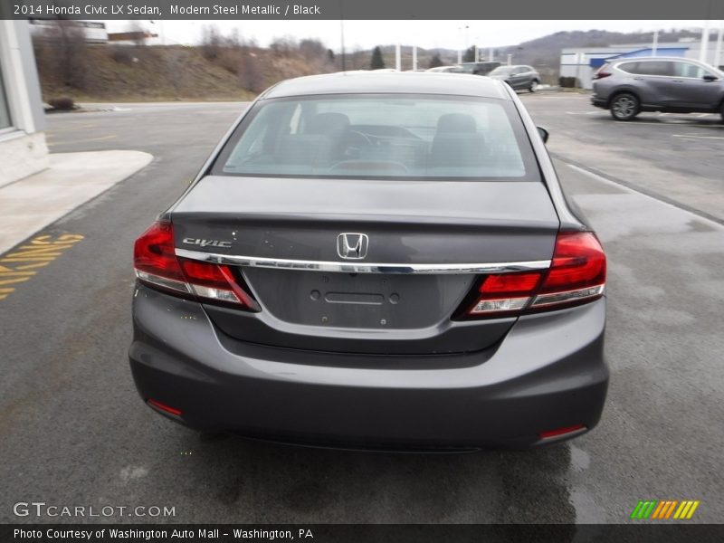 Modern Steel Metallic / Black 2014 Honda Civic LX Sedan