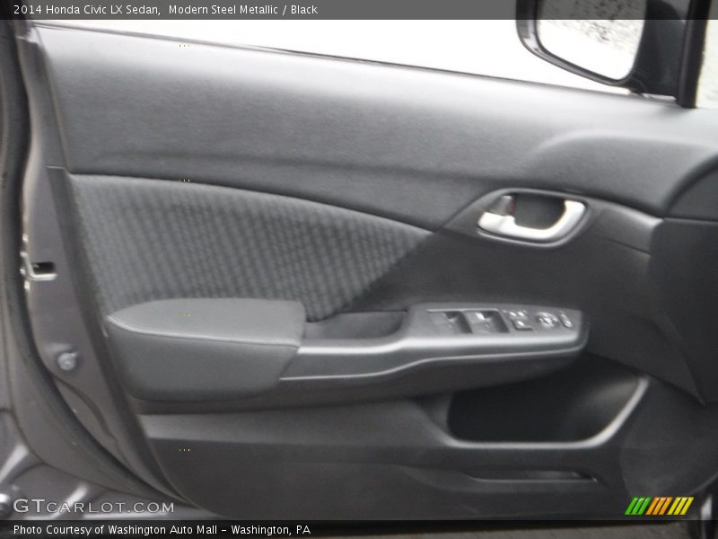 Modern Steel Metallic / Black 2014 Honda Civic LX Sedan