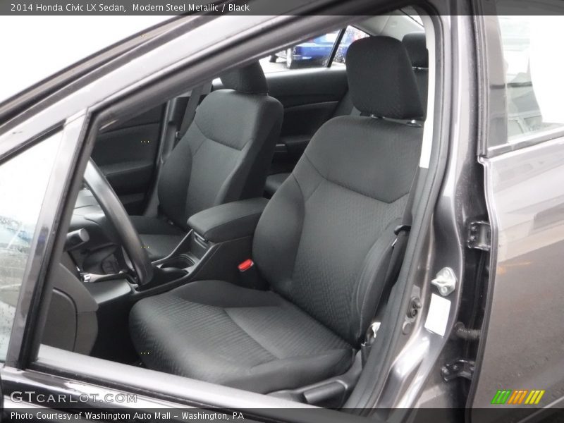 Modern Steel Metallic / Black 2014 Honda Civic LX Sedan