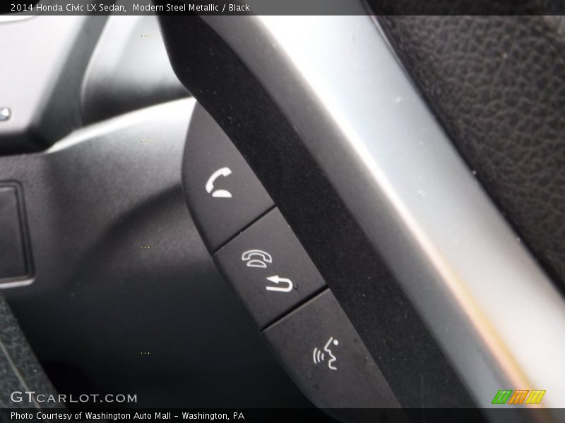 Modern Steel Metallic / Black 2014 Honda Civic LX Sedan