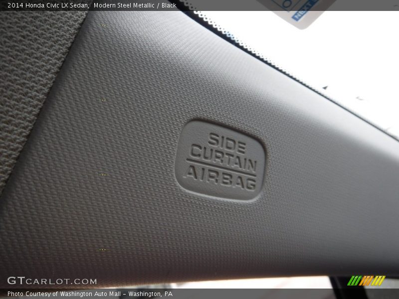 Modern Steel Metallic / Black 2014 Honda Civic LX Sedan