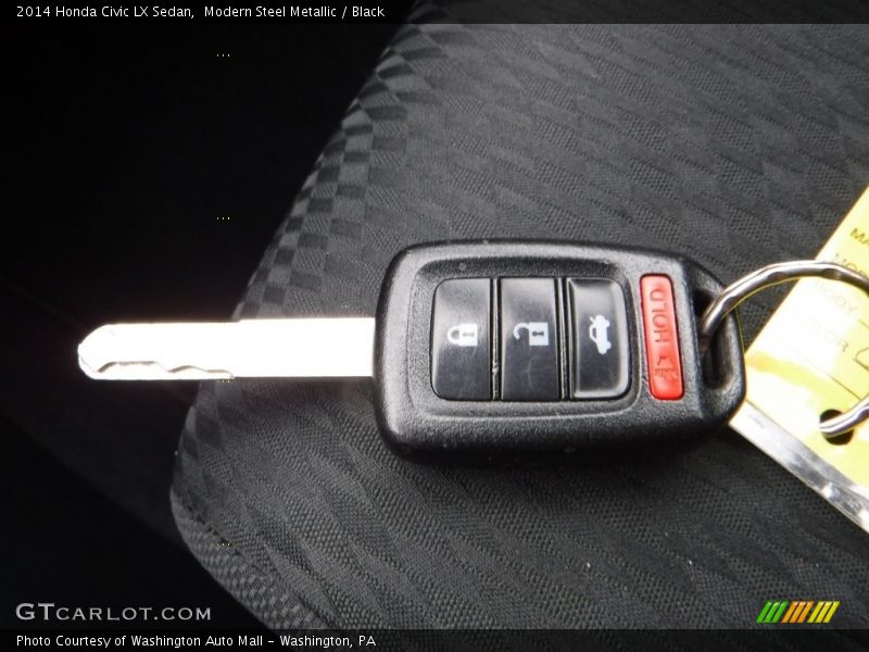 Modern Steel Metallic / Black 2014 Honda Civic LX Sedan
