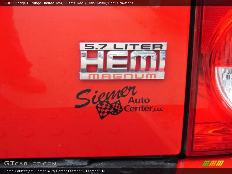 Flame Red / Dark Khaki/Light Graystone 2005 Dodge Durango Limited 4x4
