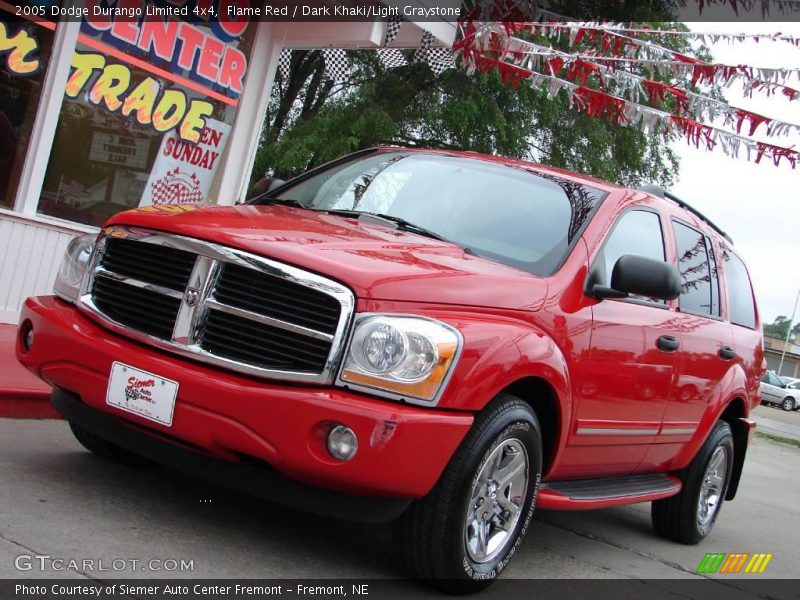 Flame Red / Dark Khaki/Light Graystone 2005 Dodge Durango Limited 4x4