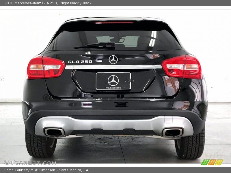 Night Black / Black 2018 Mercedes-Benz GLA 250