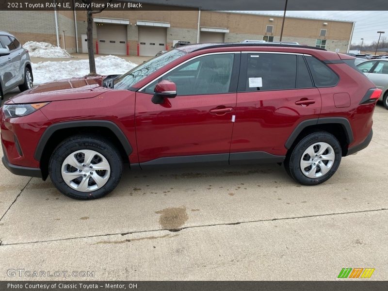 Ruby Flare Pearl / Black 2021 Toyota RAV4 LE