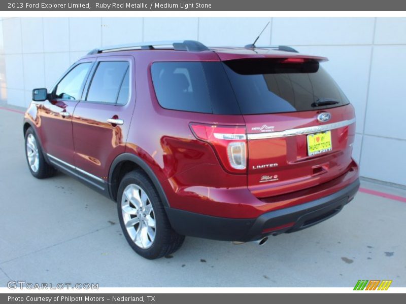 Ruby Red Metallic / Medium Light Stone 2013 Ford Explorer Limited