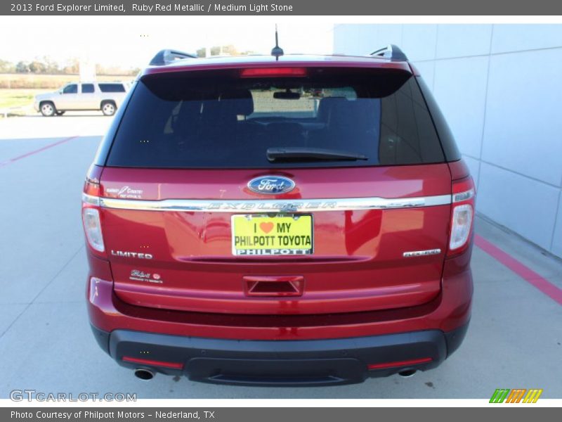 Ruby Red Metallic / Medium Light Stone 2013 Ford Explorer Limited