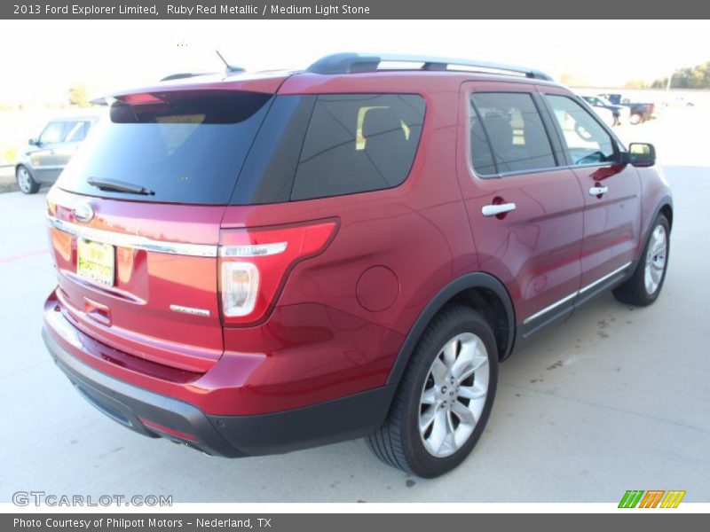 Ruby Red Metallic / Medium Light Stone 2013 Ford Explorer Limited