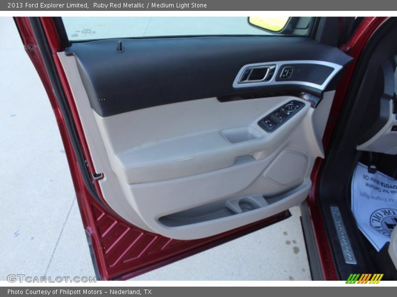 Ruby Red Metallic / Medium Light Stone 2013 Ford Explorer Limited