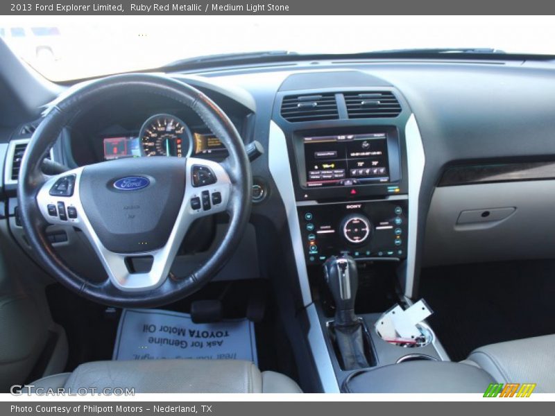 Ruby Red Metallic / Medium Light Stone 2013 Ford Explorer Limited