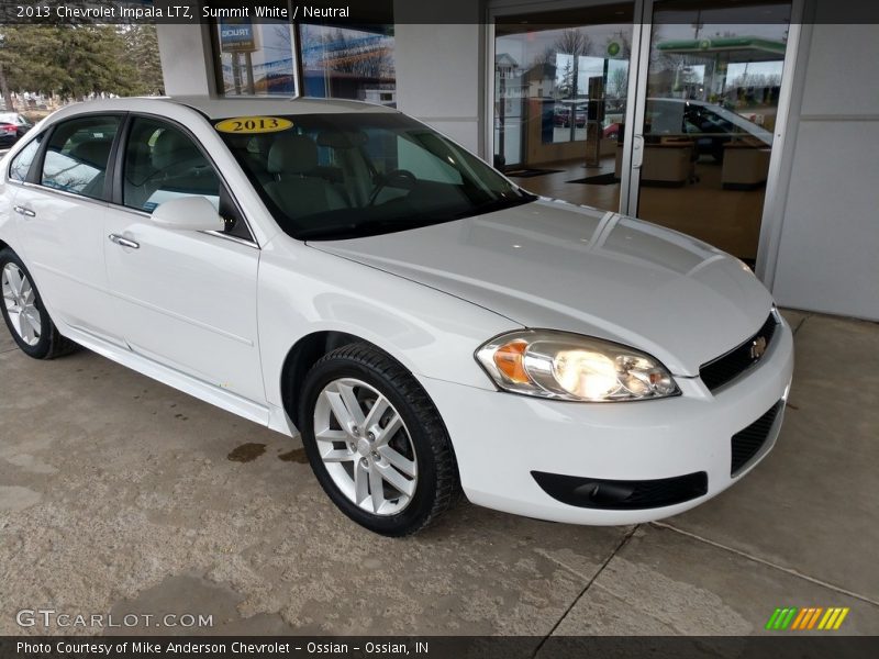 Summit White / Neutral 2013 Chevrolet Impala LTZ