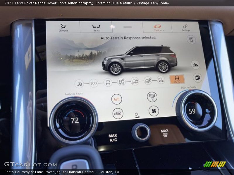 Controls of 2021 Range Rover Sport Autobiography