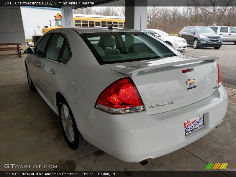 Summit White / Neutral 2013 Chevrolet Impala LTZ