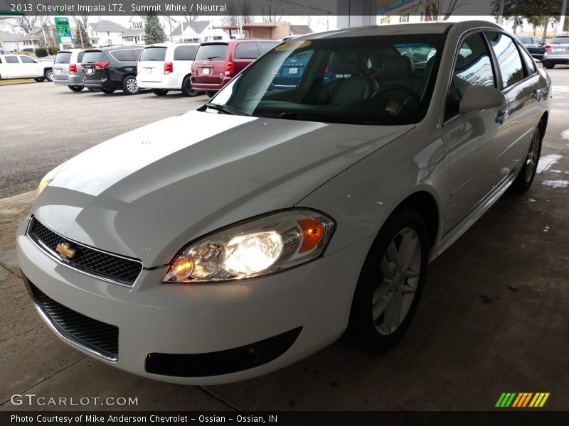 Summit White / Neutral 2013 Chevrolet Impala LTZ