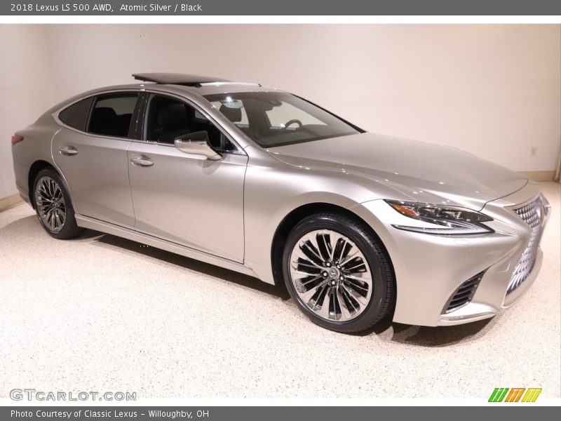Atomic Silver / Black 2018 Lexus LS 500 AWD