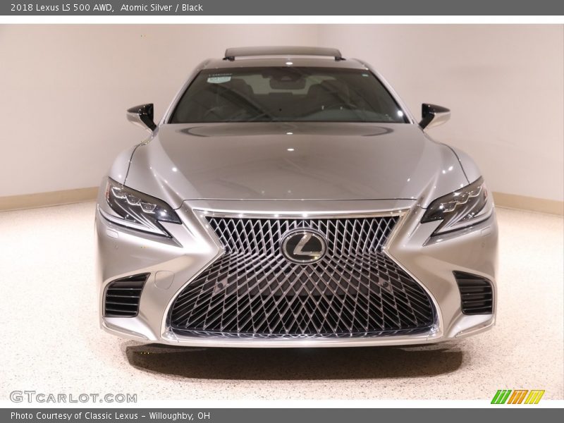 Atomic Silver / Black 2018 Lexus LS 500 AWD
