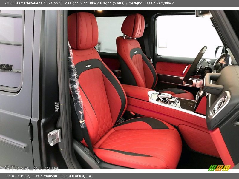 designo Night Black Magno (Matte) / designo Classic Red/Black 2021 Mercedes-Benz G 63 AMG