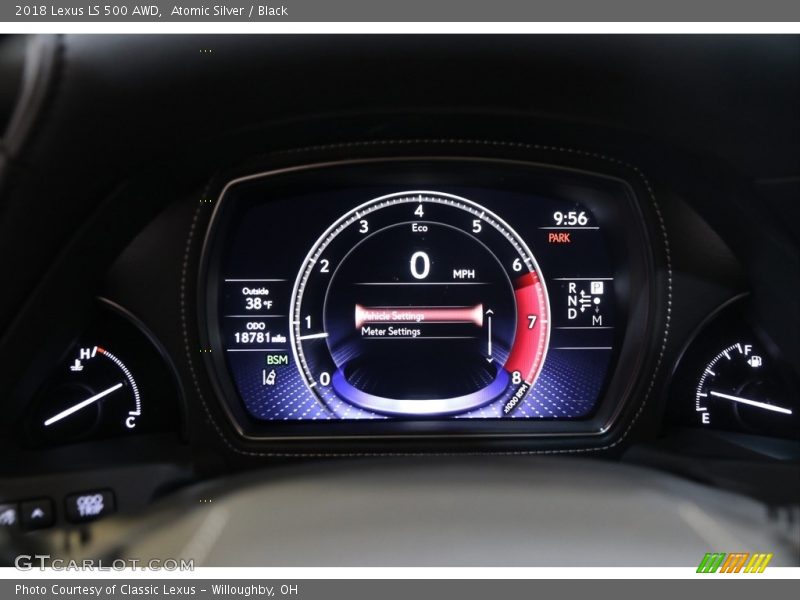 Atomic Silver / Black 2018 Lexus LS 500 AWD