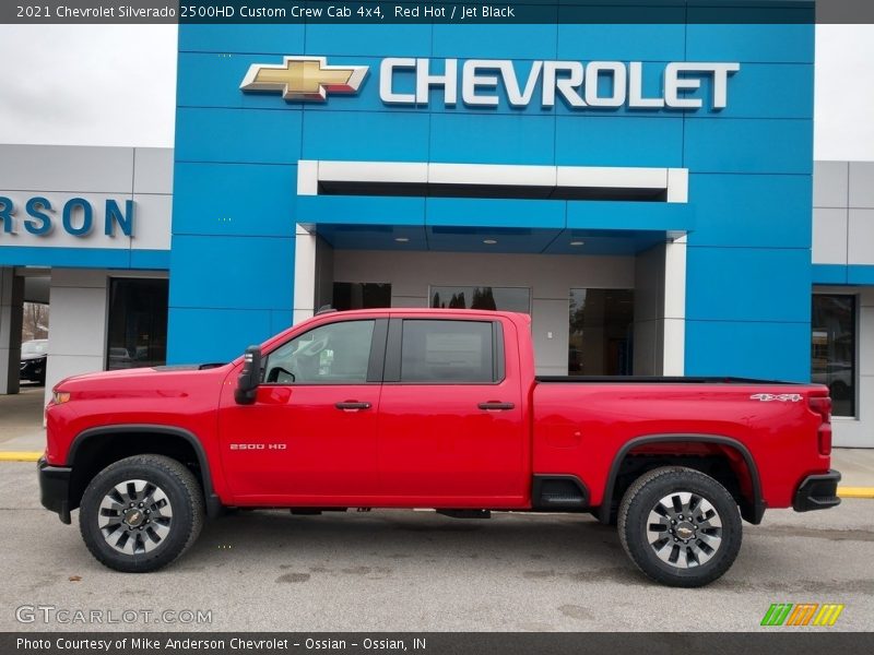 Red Hot / Jet Black 2021 Chevrolet Silverado 2500HD Custom Crew Cab 4x4