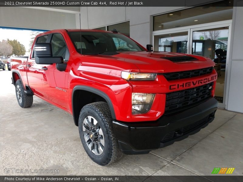 Red Hot / Jet Black 2021 Chevrolet Silverado 2500HD Custom Crew Cab 4x4